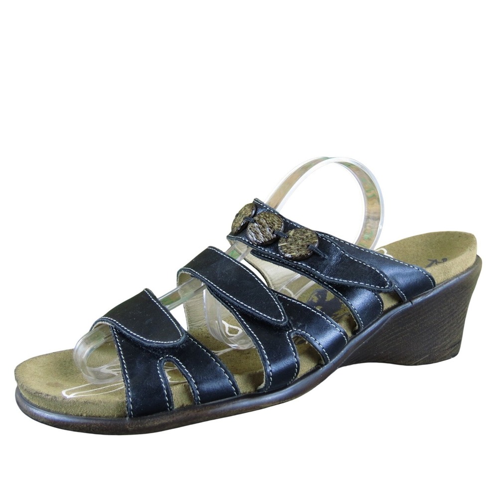 Romika Women Slide Black Leather Sz 40 Medium Used 2025